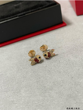 Qeelin Little Goldfish Stud Earrings