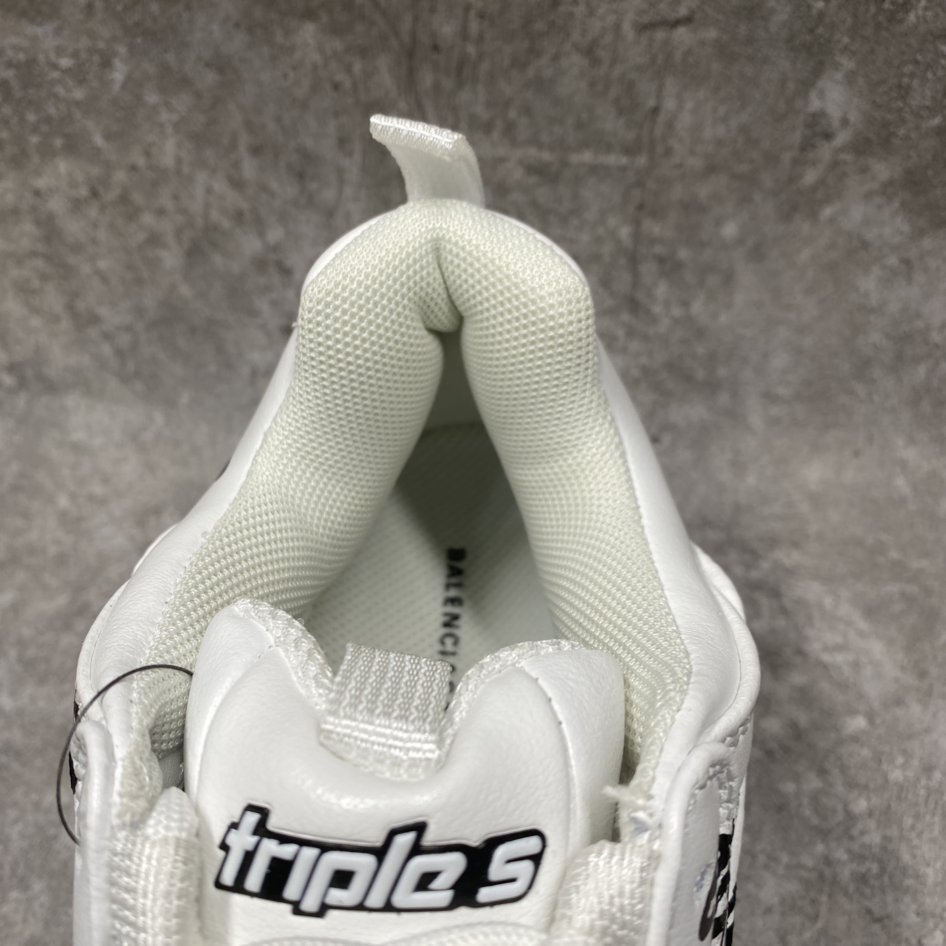 Balenciga Triple S Logotype Sneaker in White