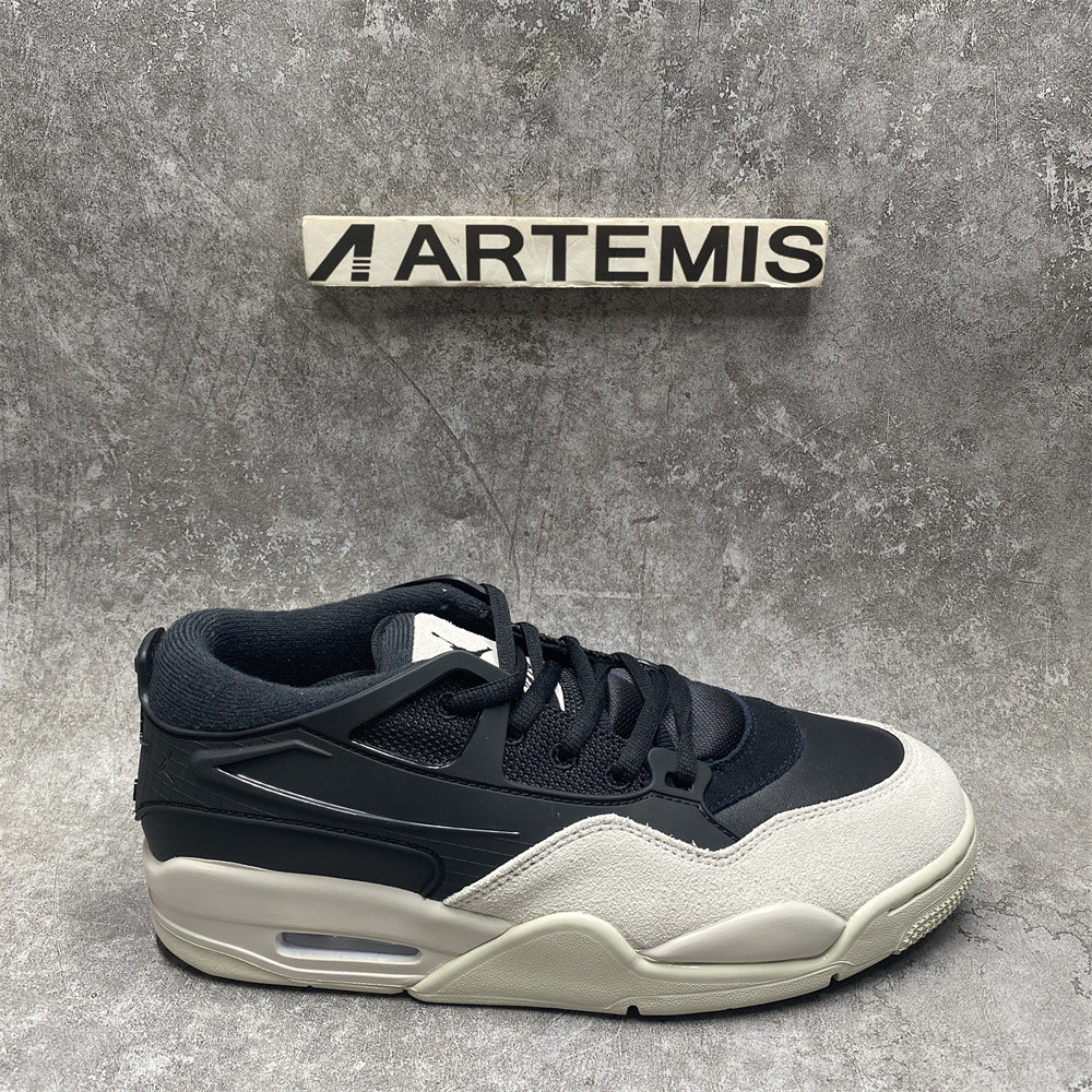 UA Jordan 4 RM Black Light Bone