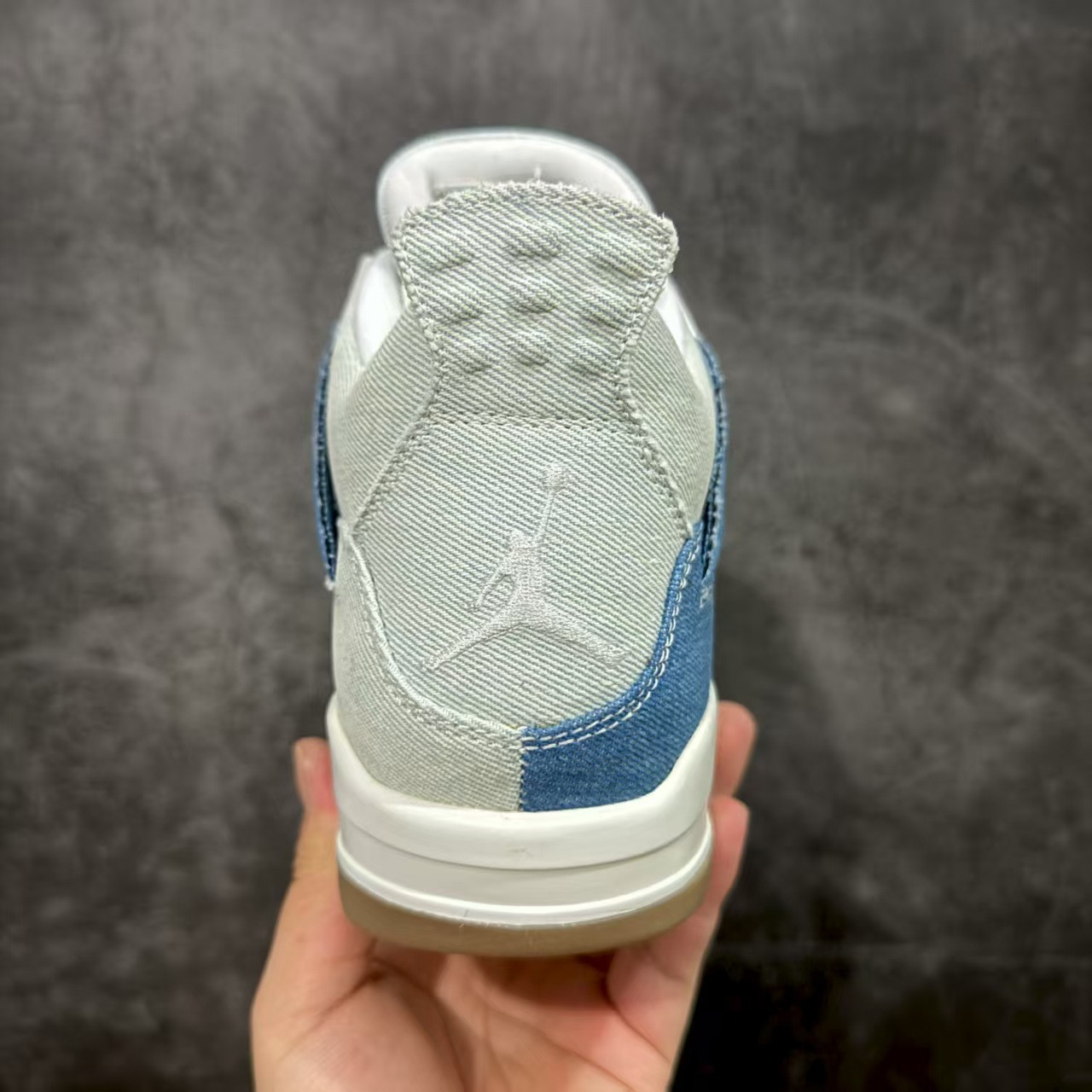 UA Jordan 4 Retro TEX Denim Worn Blue