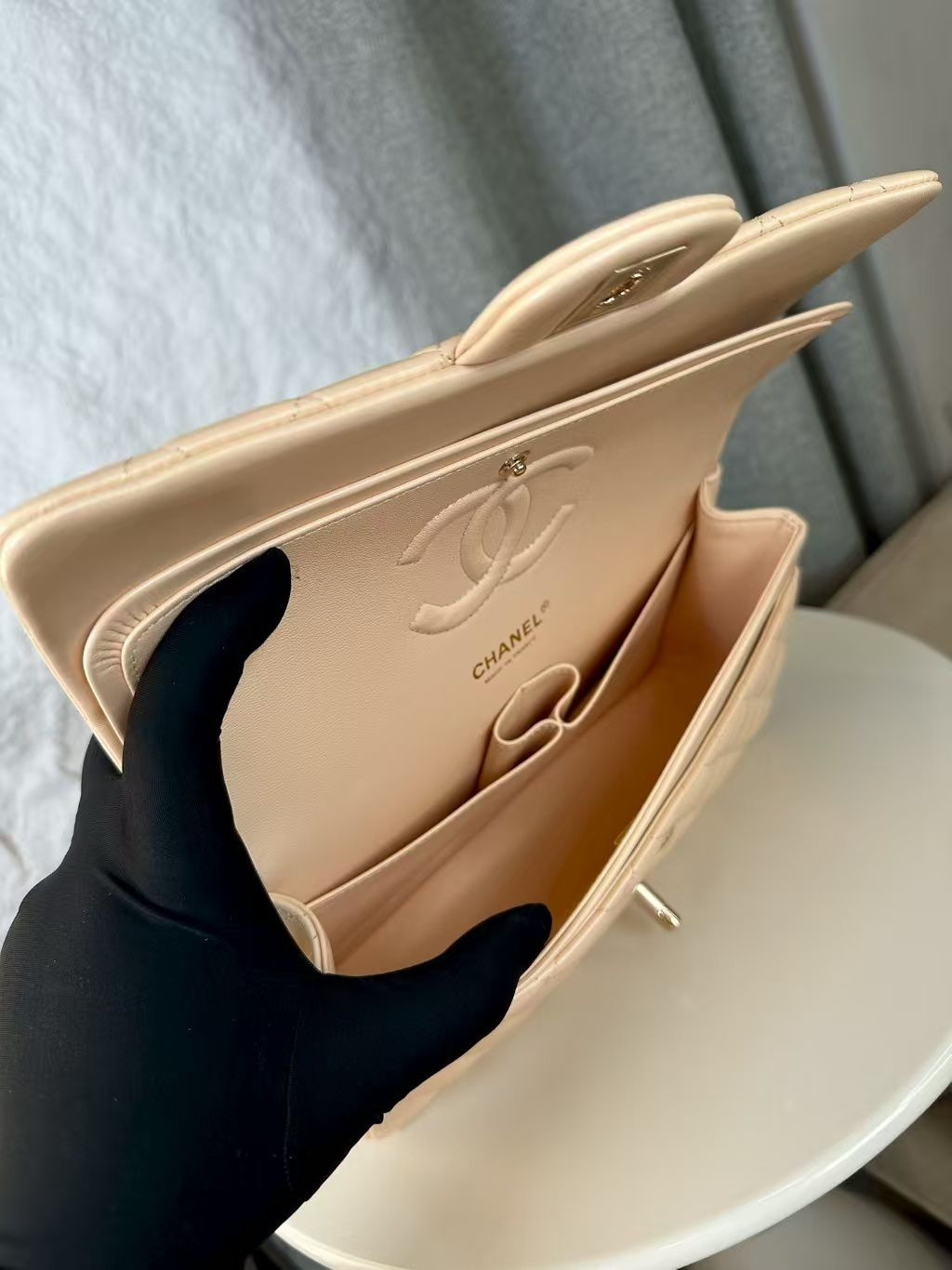 Ch*el classic flap handbag cf 25x15x6cm