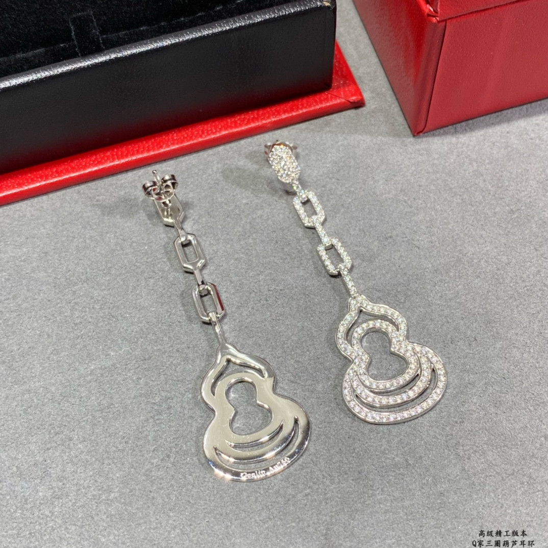 Qeelin Triple Hoop Gourd Earrings