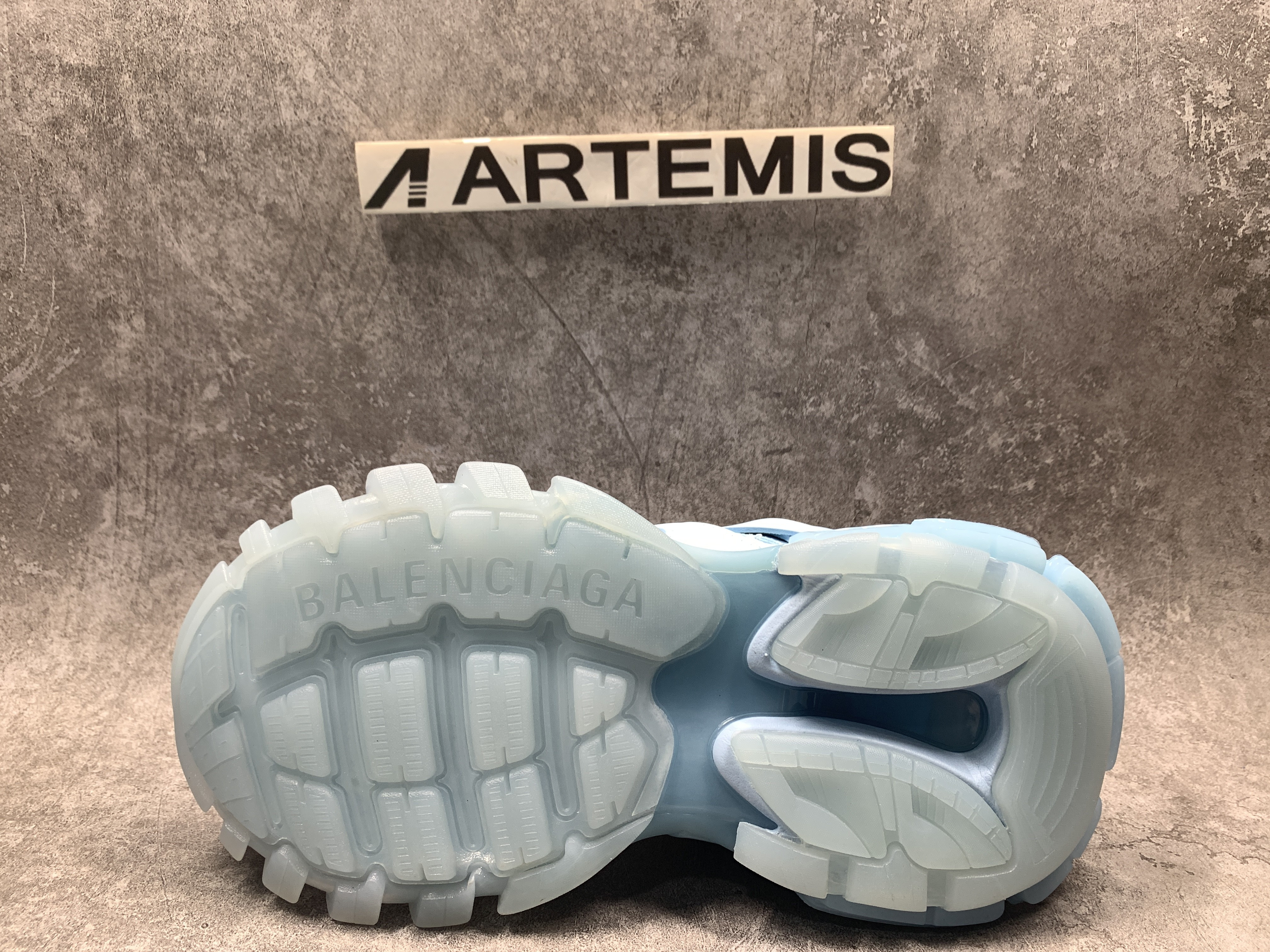 Balenciga Track Sneaker Clear Sole Light Blue