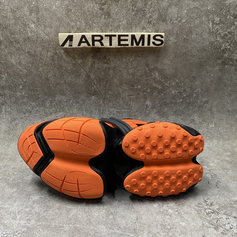 Balmain Neoprene And Leather Unicorn Low Top Sneakers