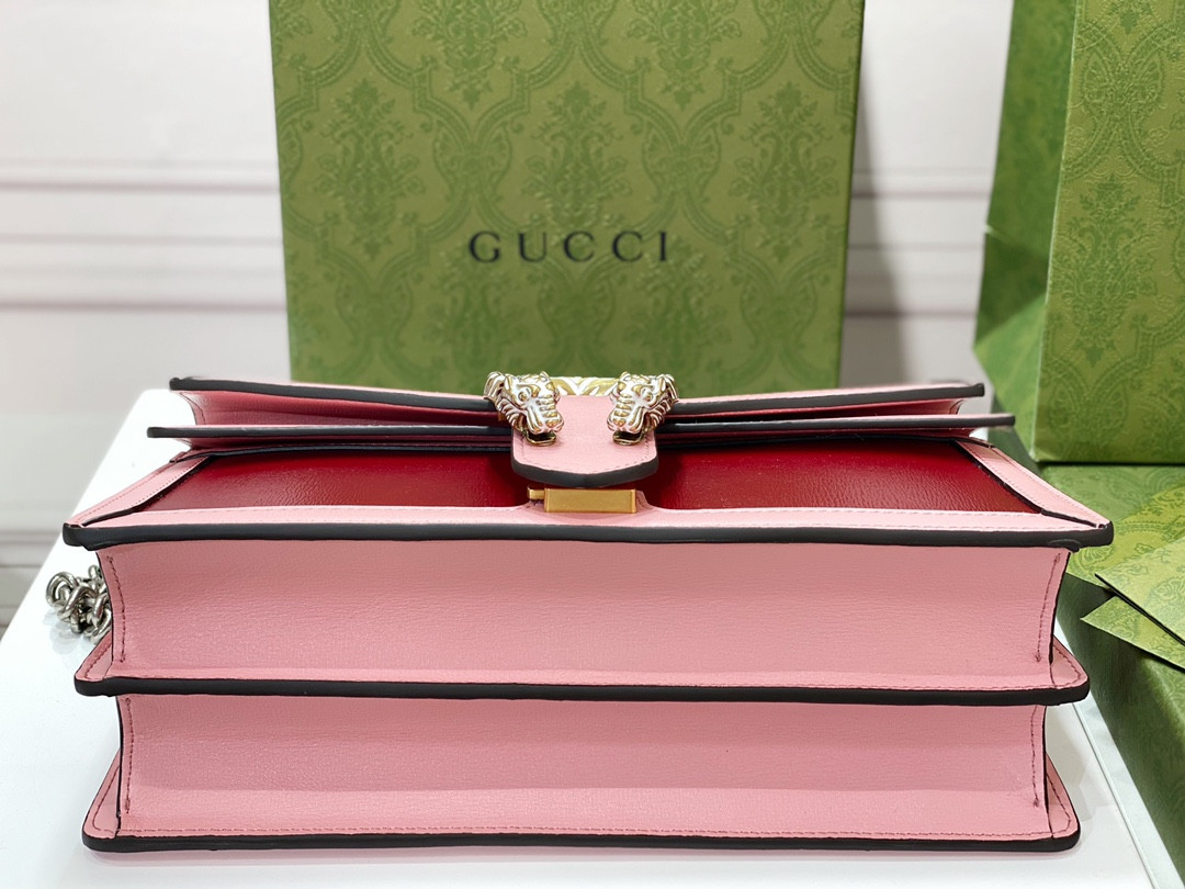 G*u*i dionysus small shoulder bag pink red 11"wx7"hx3.5"d