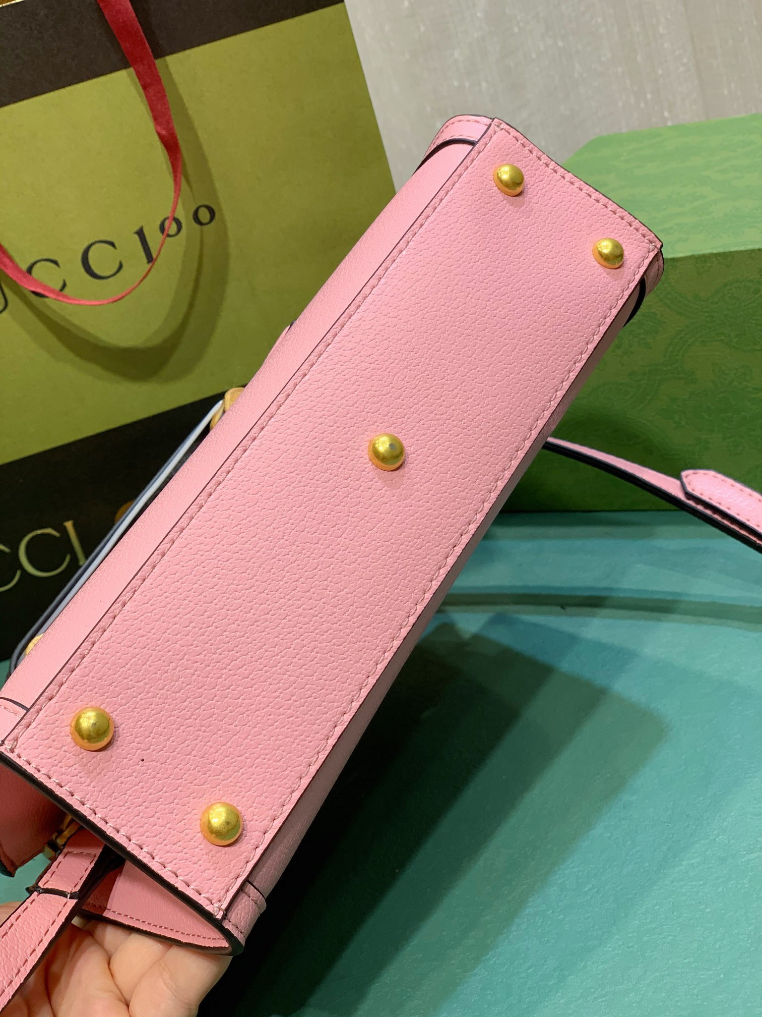 G*u*i diana small shoulder bag pink 25w x 16h x 9d cm