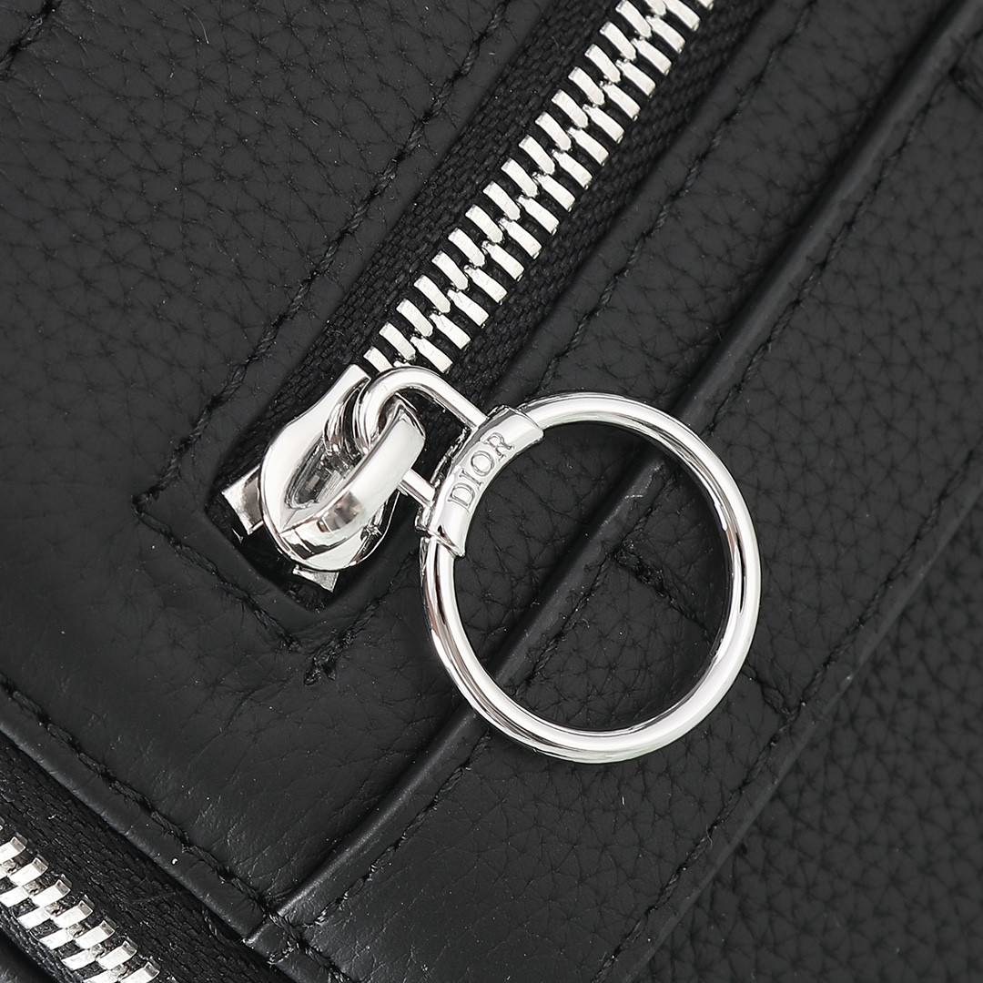 D*or safari bag with strap black 8.5 x 6 x 2.5 inches