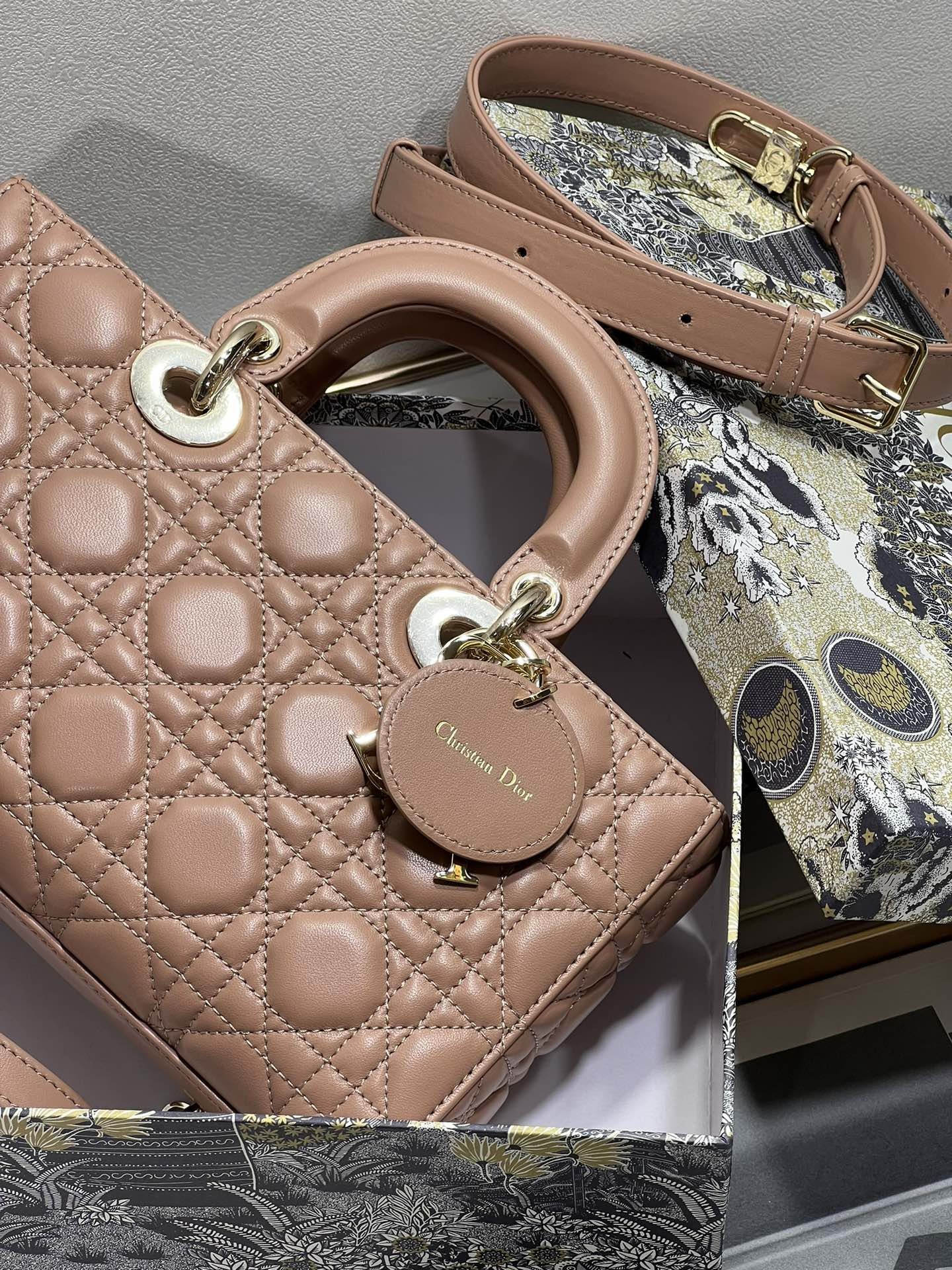 D*or lady d-joy bag medium dark pink 26 x 13.5 x 5 cm