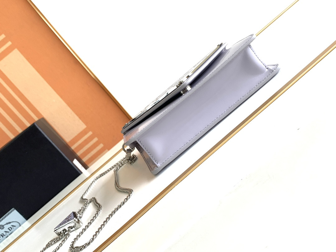 Pra*a brushed leather shoulder bag 17x 9.5x3.5cm