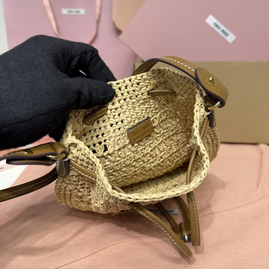 Miu Miu Woven fabric mini-bag 23x20cm